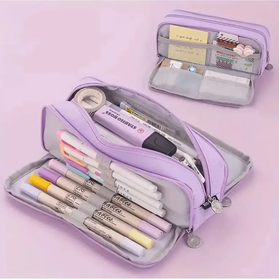Multi-Compartment Pencil Case – Transparent 17