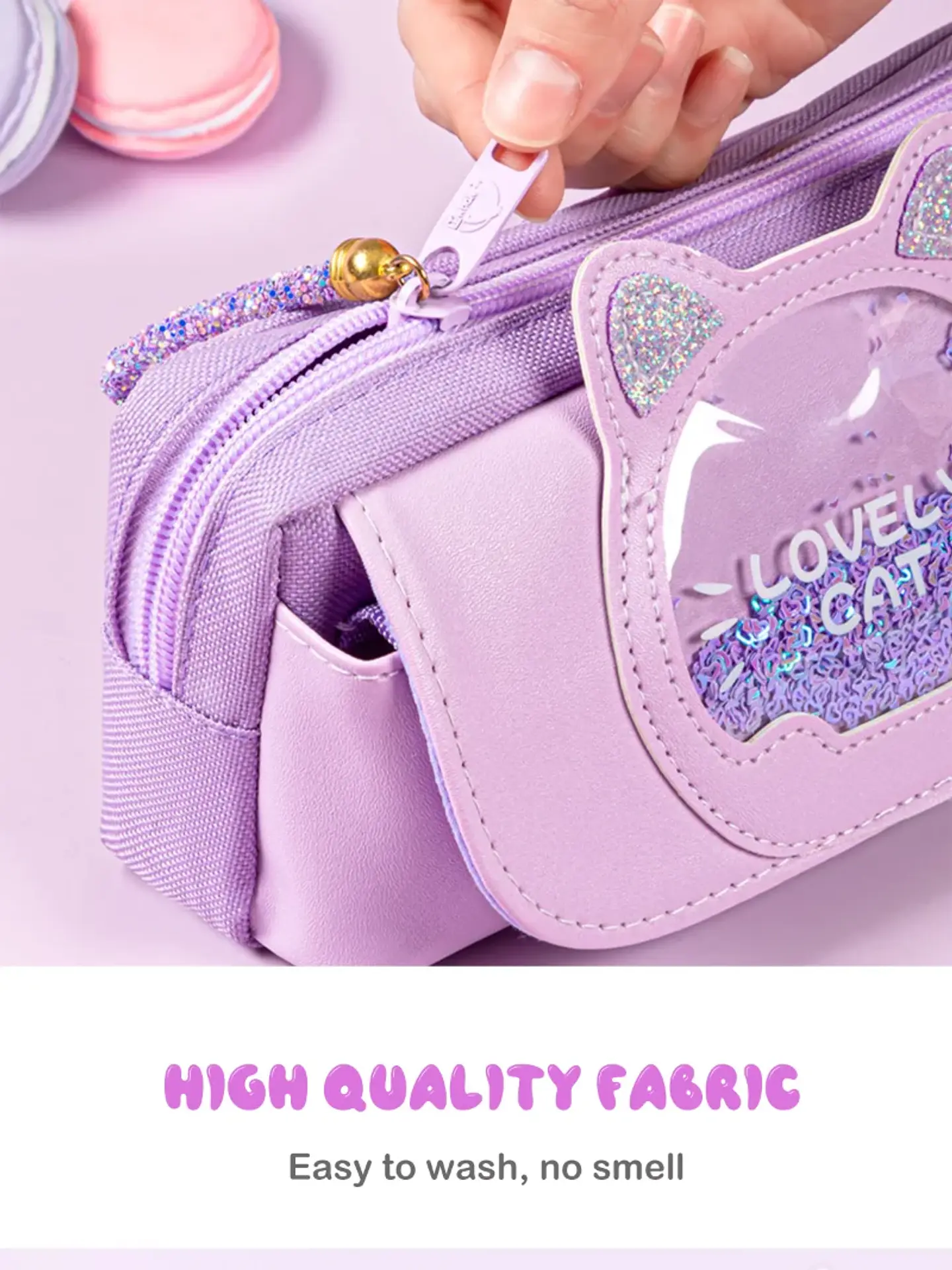 Kawaii Quicksand Pencil Case – Large Capacity 25