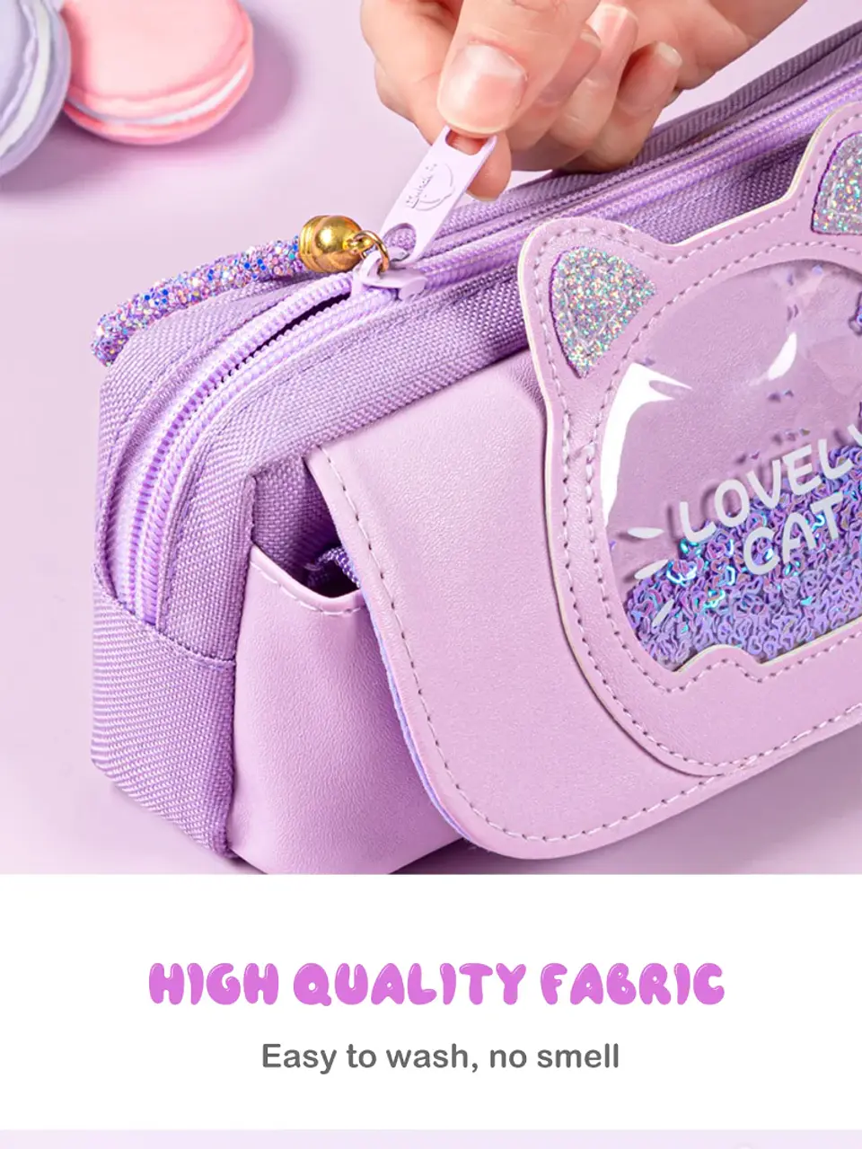 Kawaii Quicksand Pencil Case – Large Capacity 25