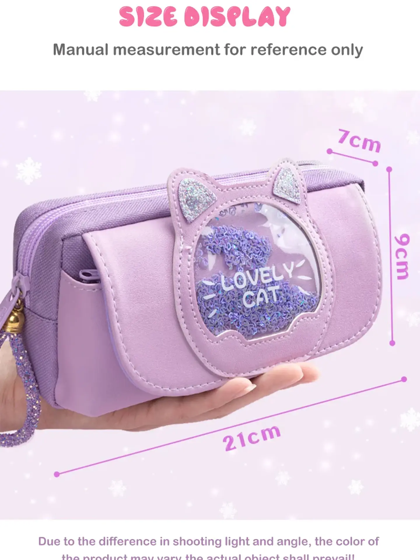 Kawaii Quicksand Pencil Case – Large Capacity 28
