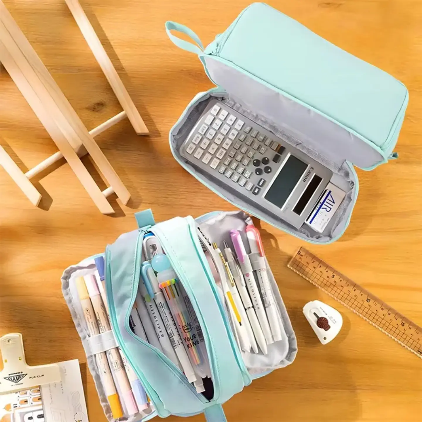 Multi-Compartment Pencil Case – Transparent 21