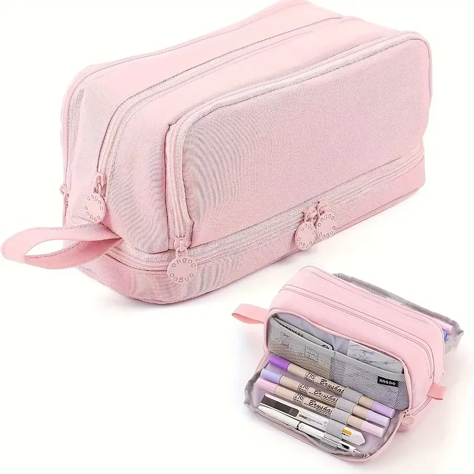 Multi-Compartment Pencil Case – Transparent 24
