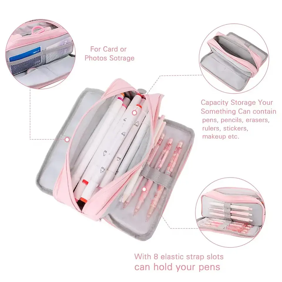 Multi-Compartment Pencil Case – Transparent 26