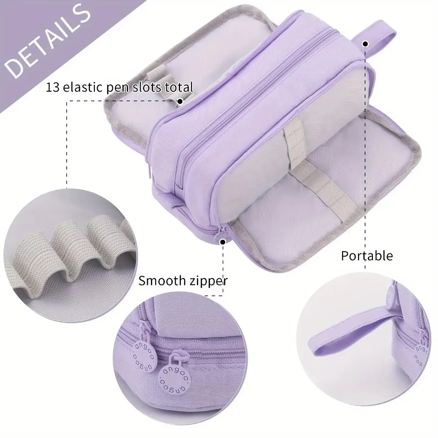 Multi-Compartment Pencil Case – Transparent 27