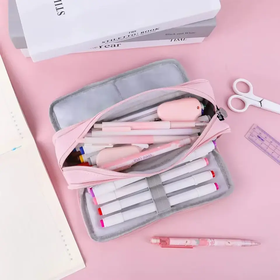 Multi-Compartment Pencil Case – Transparent 28