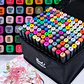 Dual-Tip Art Marker Set – 24-80 Colors - thumbnail 1