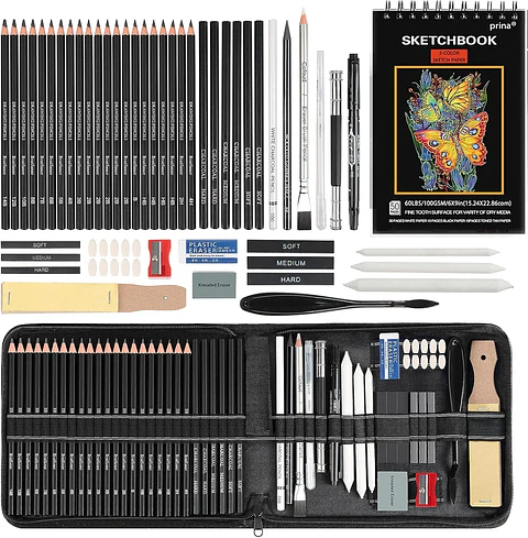 Sketching Kit – Graphite &amp; Charcoal Pencils