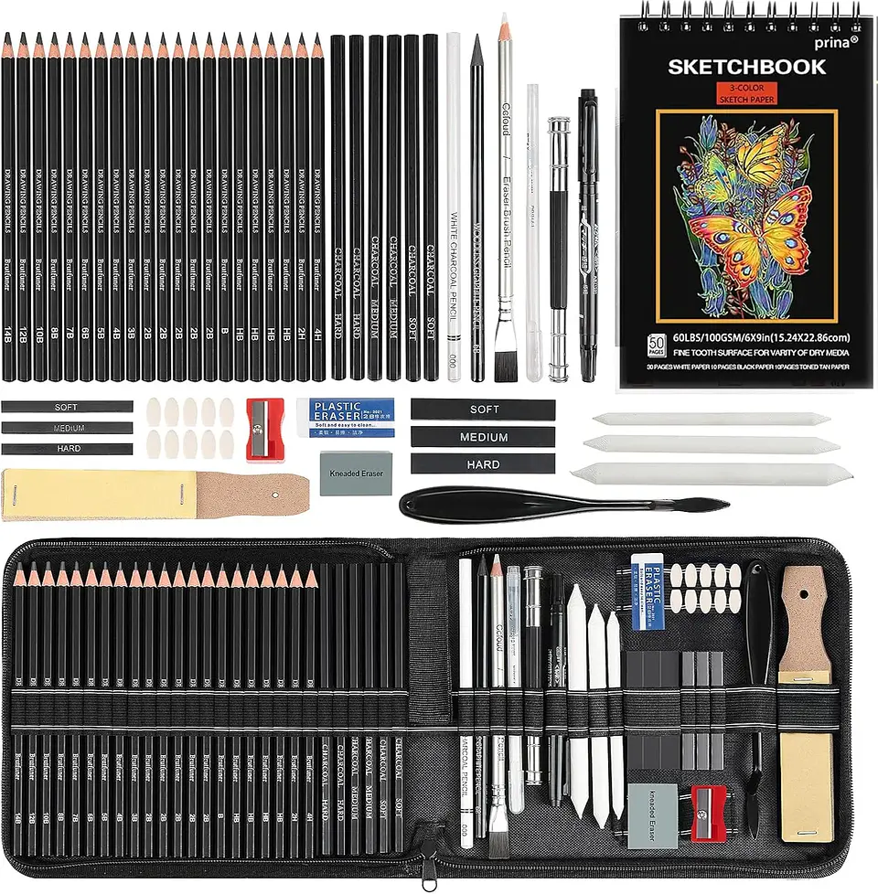 Sketching Kit – Graphite & Charcoal Pencils 1