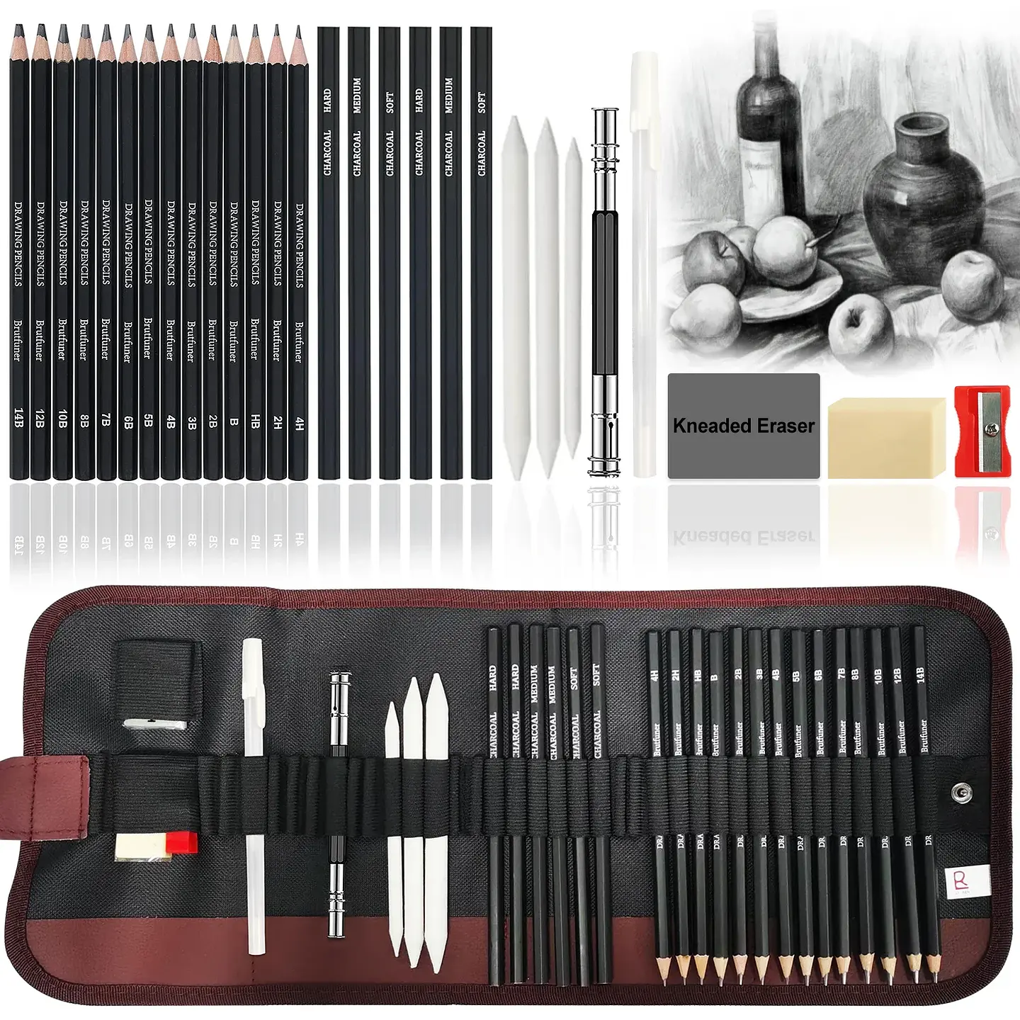 Sketching Kit – Graphite & Charcoal Pencils 9