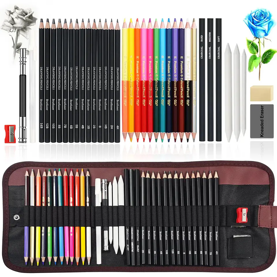 Sketching Kit – Graphite & Charcoal Pencils 10