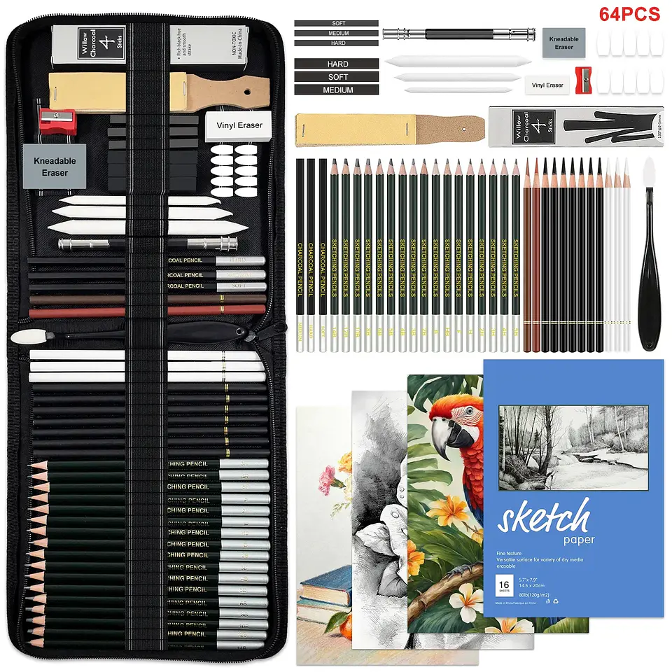 Sketching Kit – Graphite & Charcoal Pencils 11