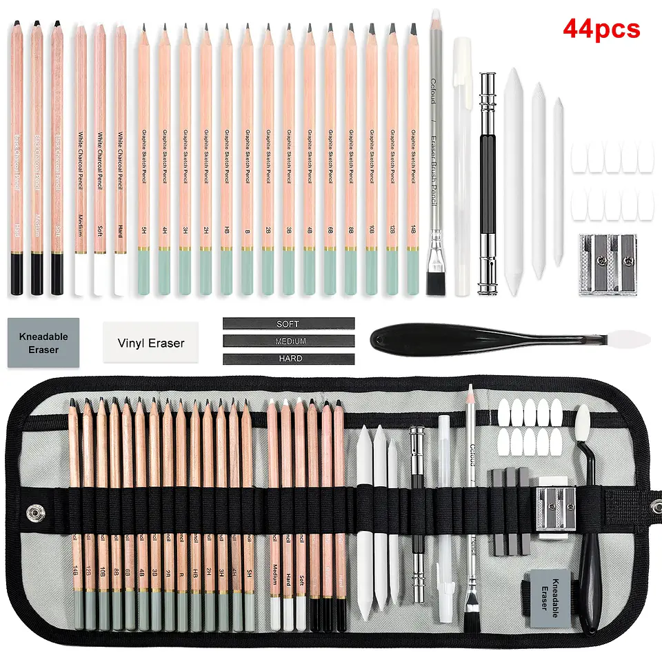 Sketching Kit – Graphite & Charcoal Pencils 12
