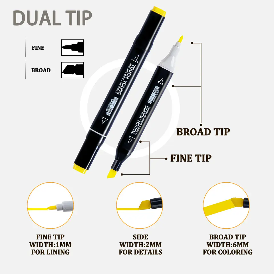 Dual-Tip Art Marker Set – 24-80 Colors 16