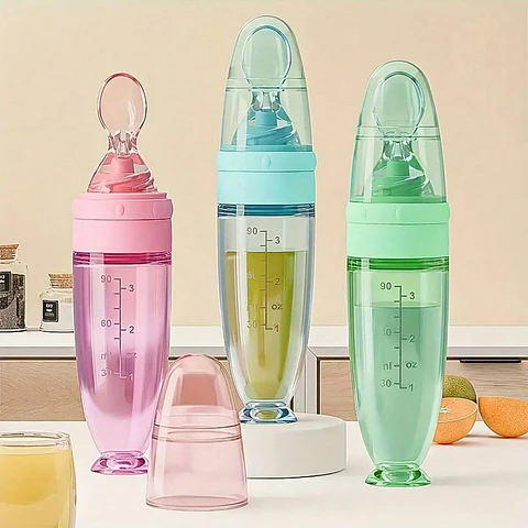Silicone Baby Feeding Bottle – 90ml Portable
