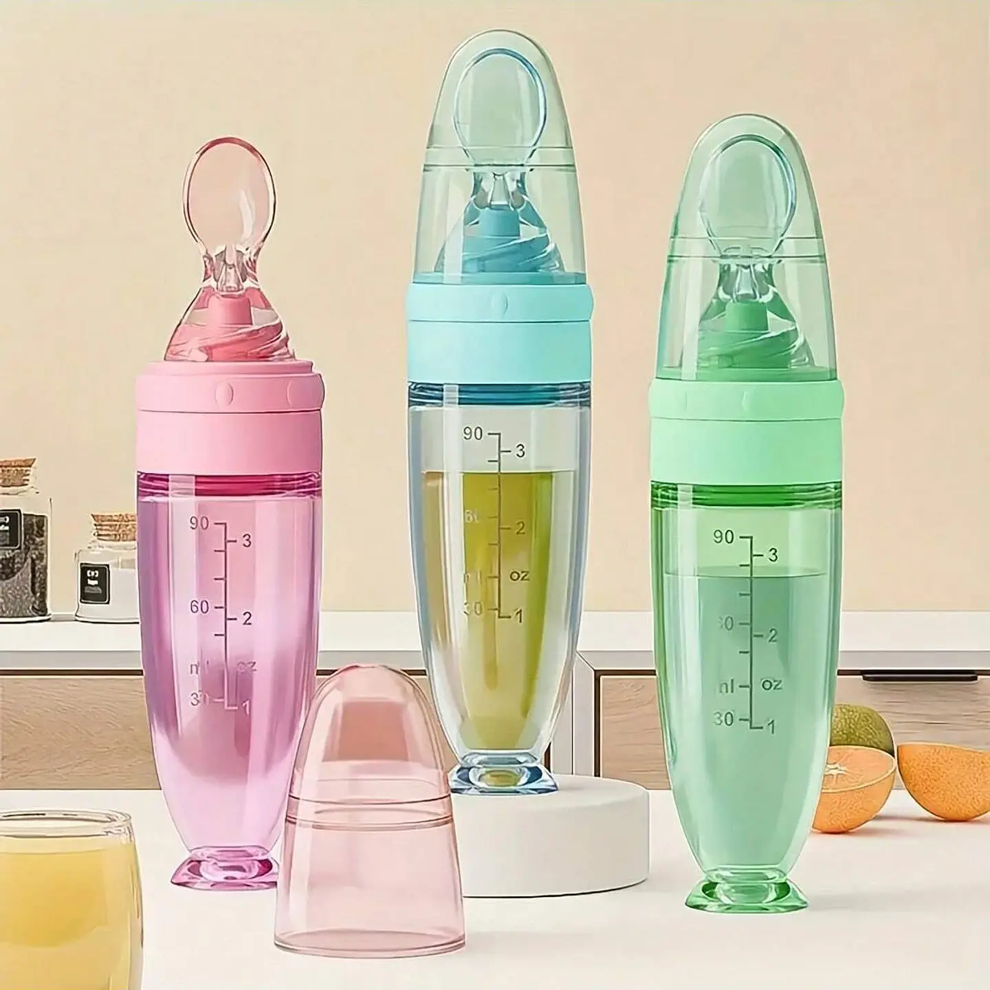 Silicone Baby Feeding Bottle – 90ml Portable 1