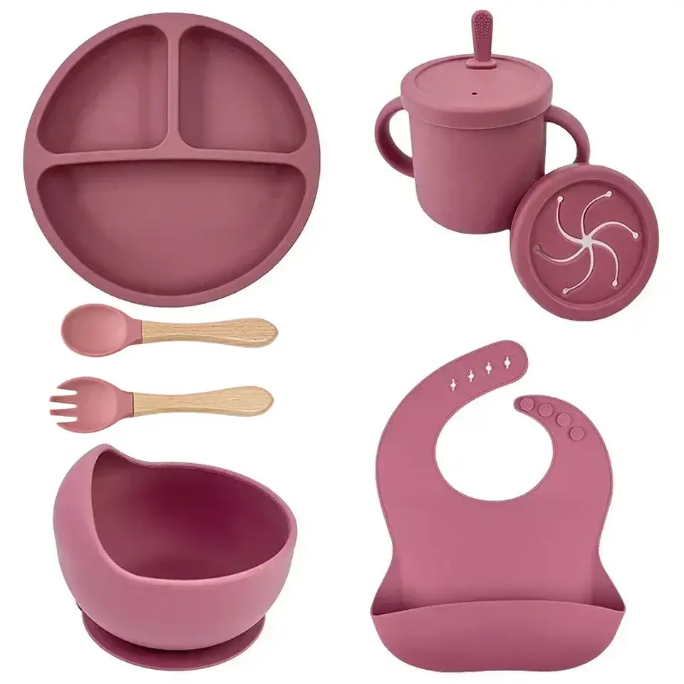 Silicone Baby Dish Set – Suction Plate & Cup 8