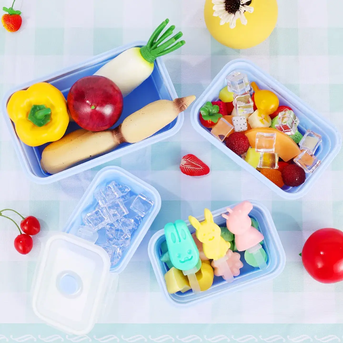 Collapsible Silicone Food Containers – 4-Piece 2
