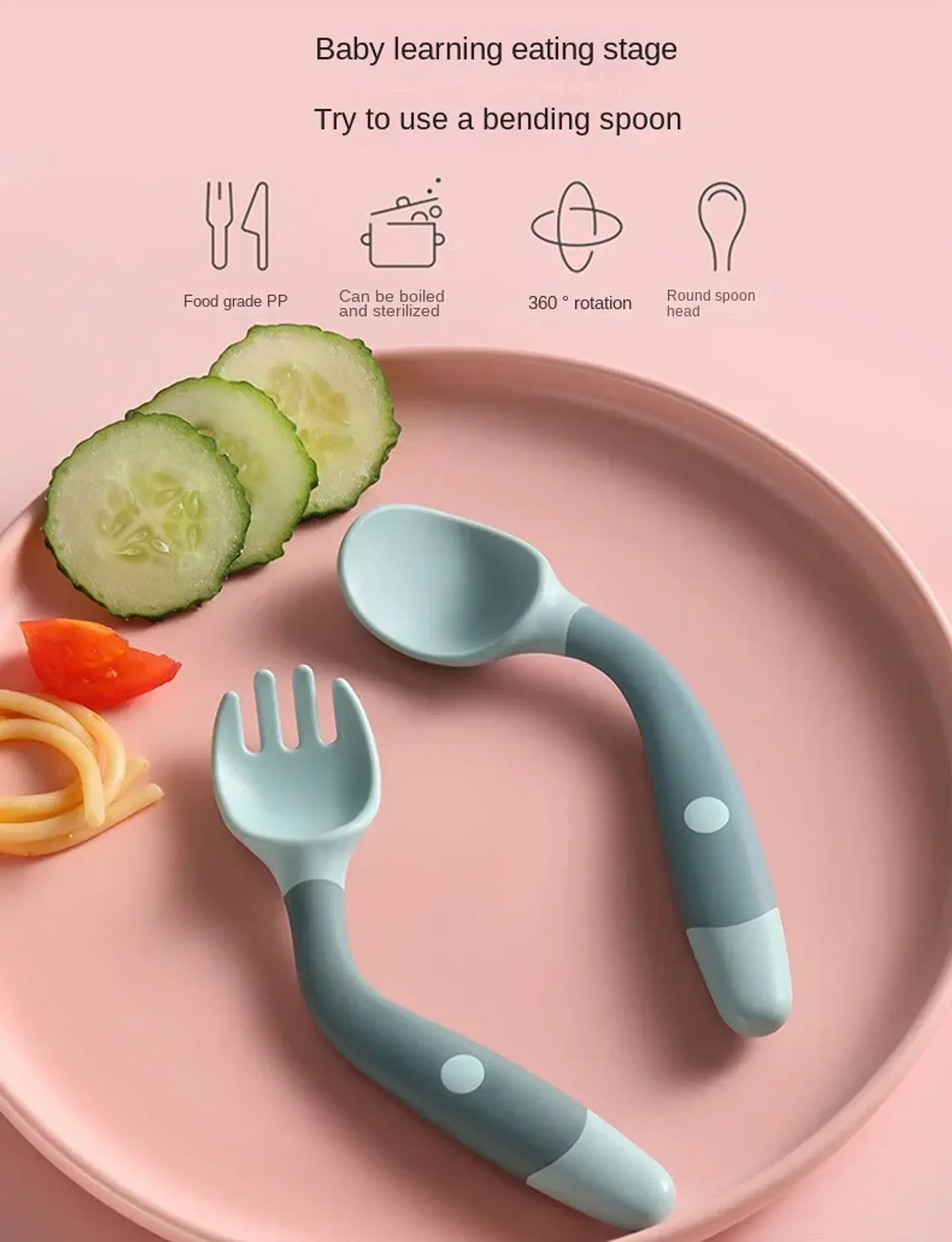 Silicone Spoon & Fork Training Set – Baby 15