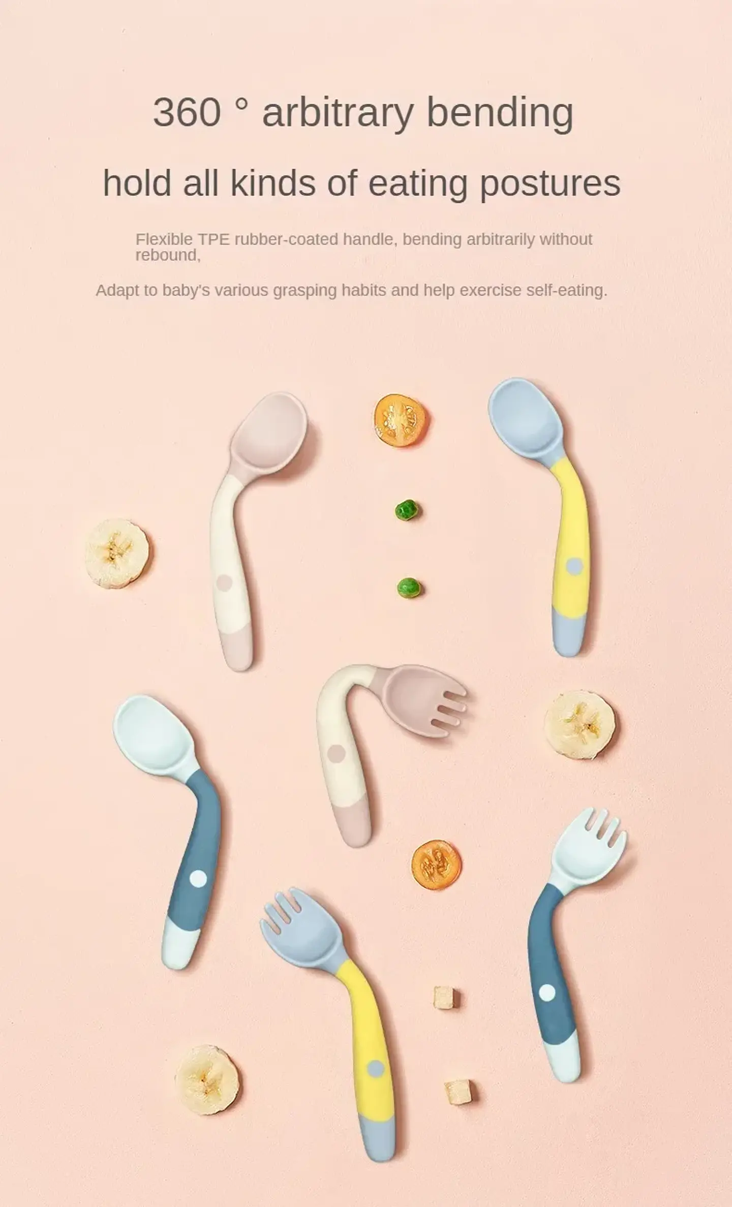 Silicone Spoon & Fork Training Set – Baby 17