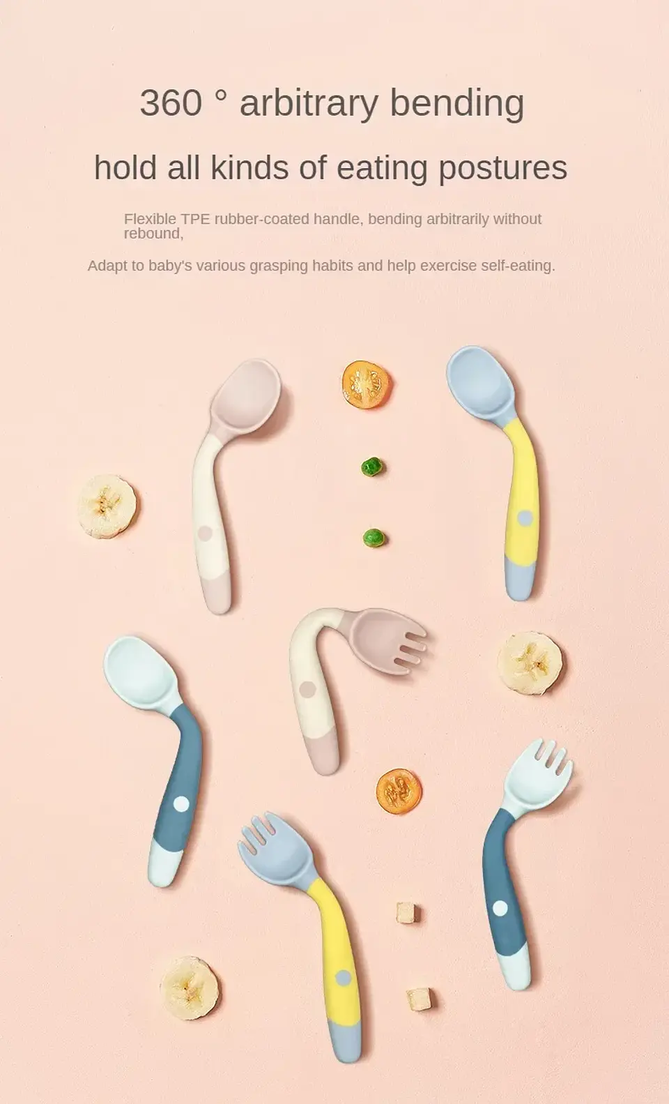 Silicone Spoon & Fork Training Set – Baby 17