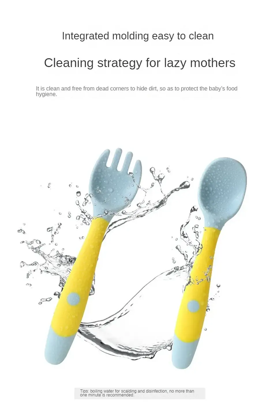 Silicone Spoon & Fork Training Set – Baby 23