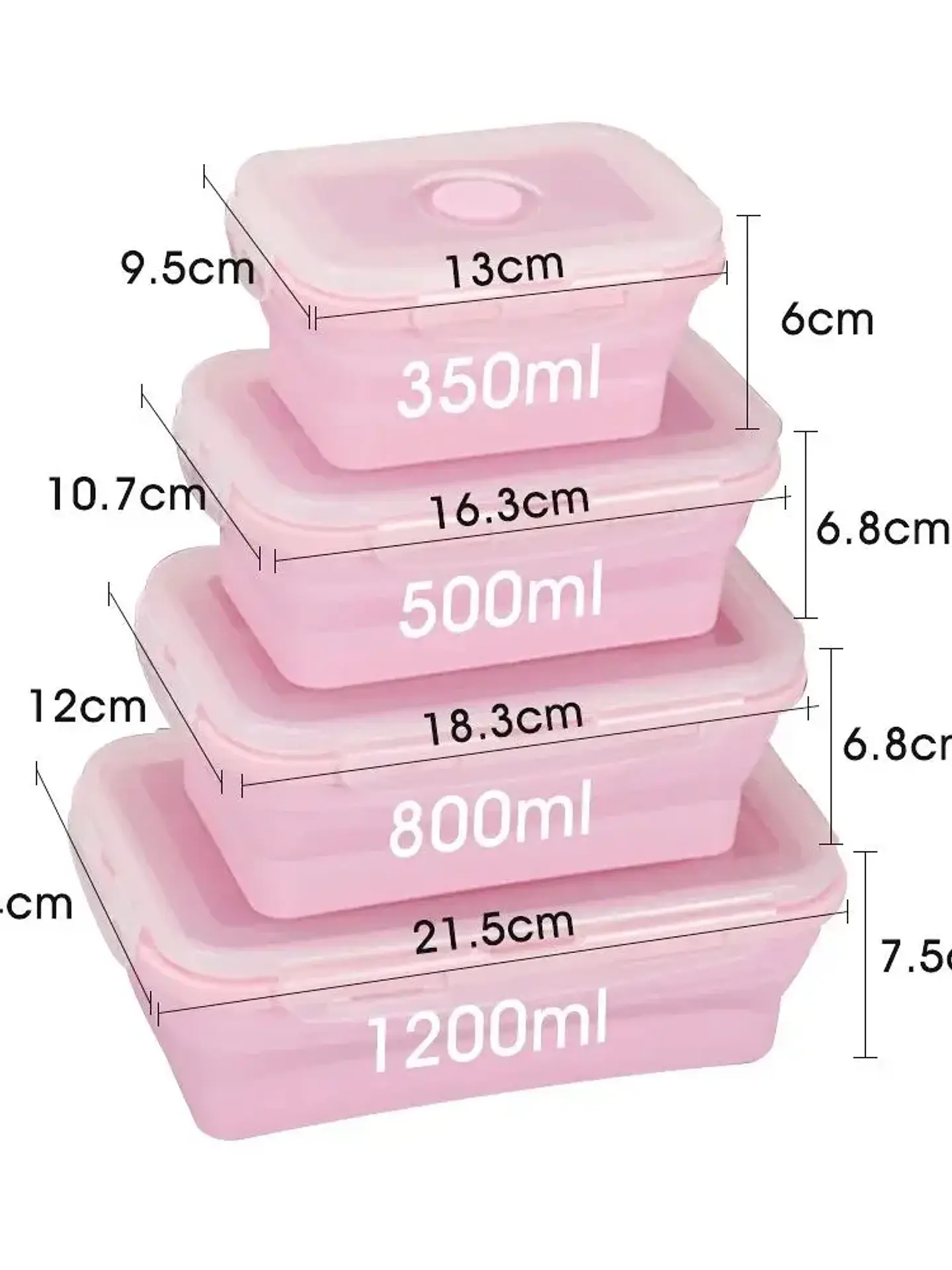 Collapsible Silicone Food Containers – 4-Piece 20