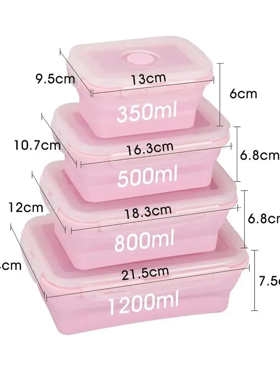 Collapsible Silicone Food Containers – 4-Piece 20
