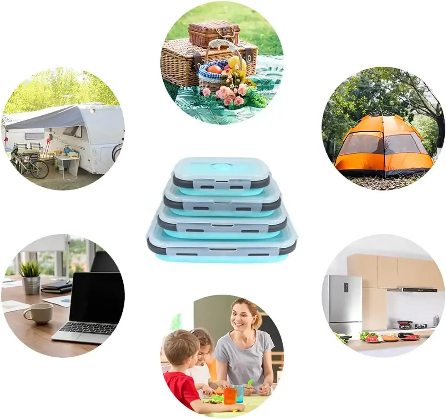 Collapsible Silicone Food Containers – 4-Piece 22