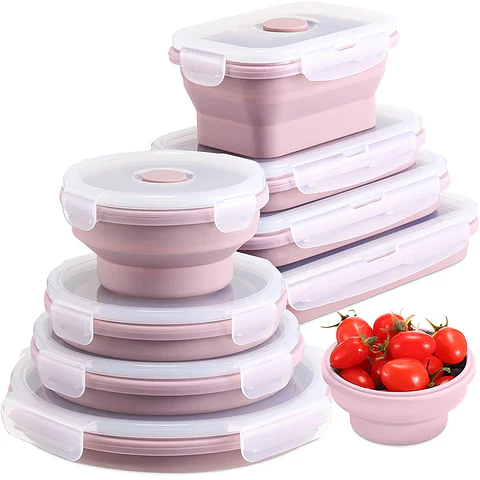 Collapsible Silicone Lunch Containers – Leak-Proof