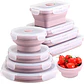 Collapsible Silicone Lunch Containers – Leak-Proof - thumbnail 1