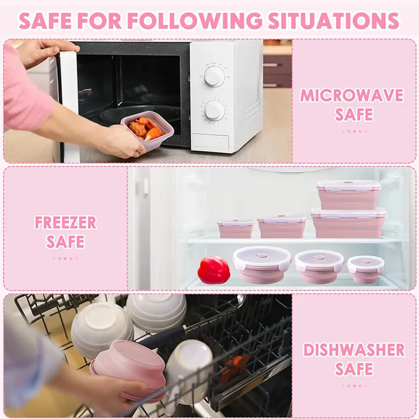 Collapsible Silicone Lunch Containers – Leak-Proof 4