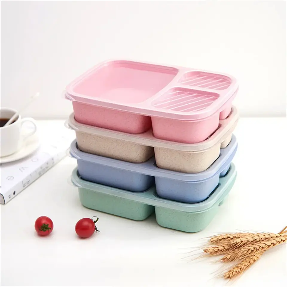 3-Compartment Bento Lunch Box – Wheat Straw 8
