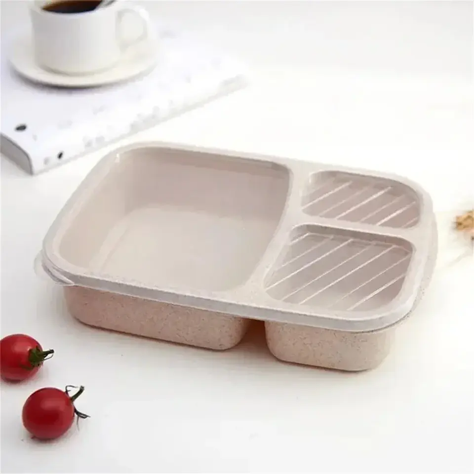 3-Compartment Bento Lunch Box – Wheat Straw 11