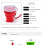 Collapsible Silicone Travel Cup – 200ml - thumbnail 11