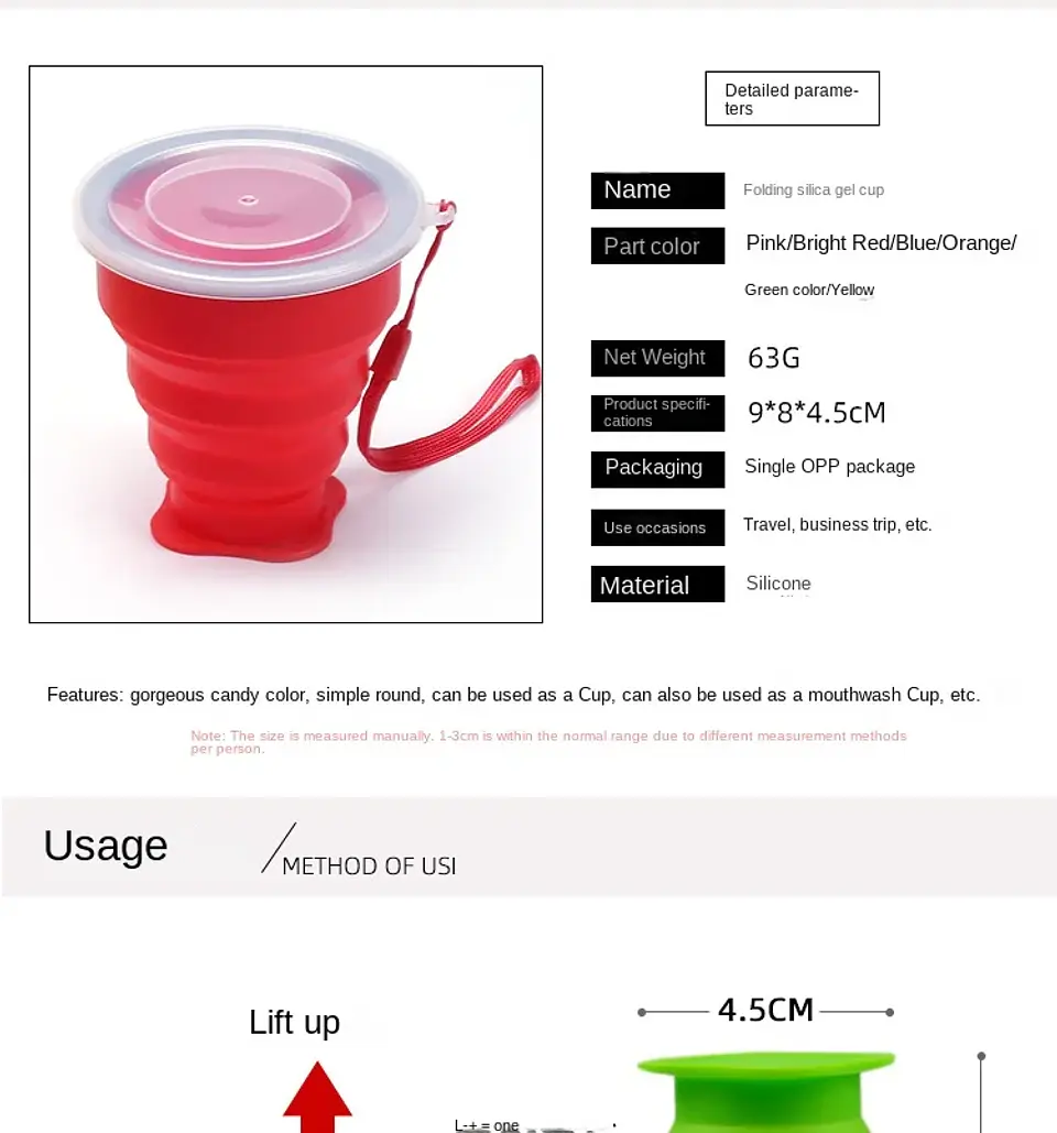 Collapsible Silicone Travel Cup – 200ml 11
