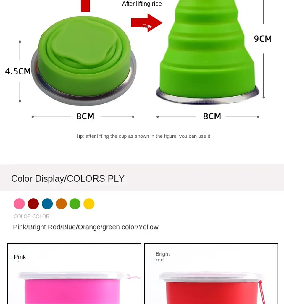 Collapsible Silicone Travel Cup – 200ml 12