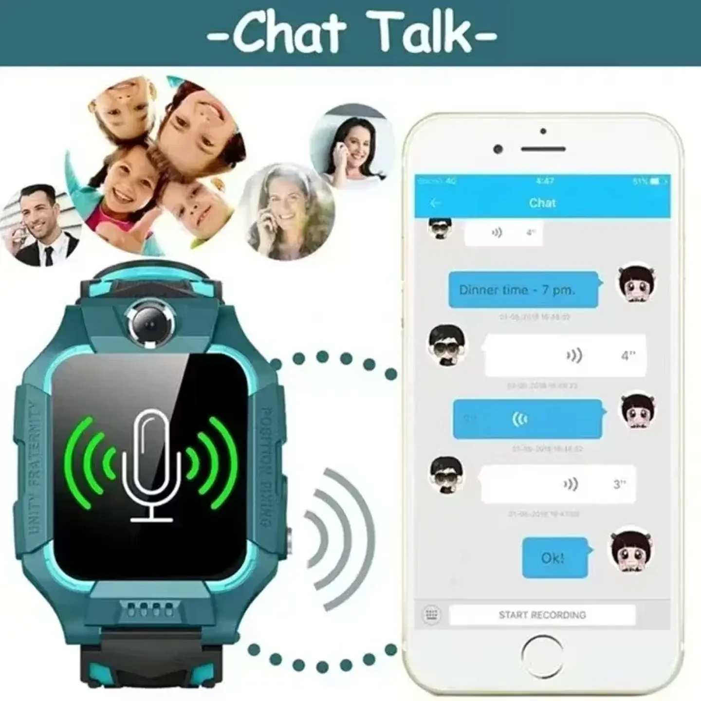 Lenovo 5G Kids Smart Watch – SOS & Monitoring 3