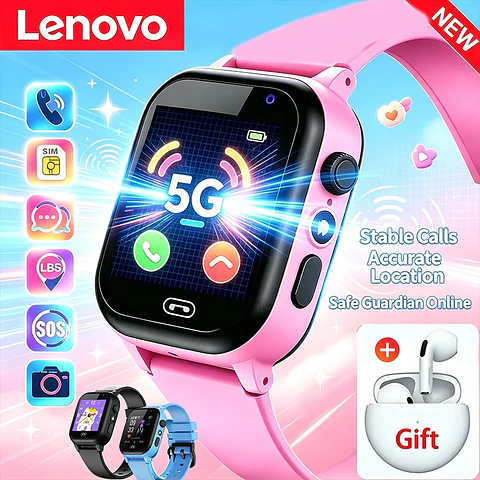 Lenovo 5G Kids Smart Watch – HD Video Call