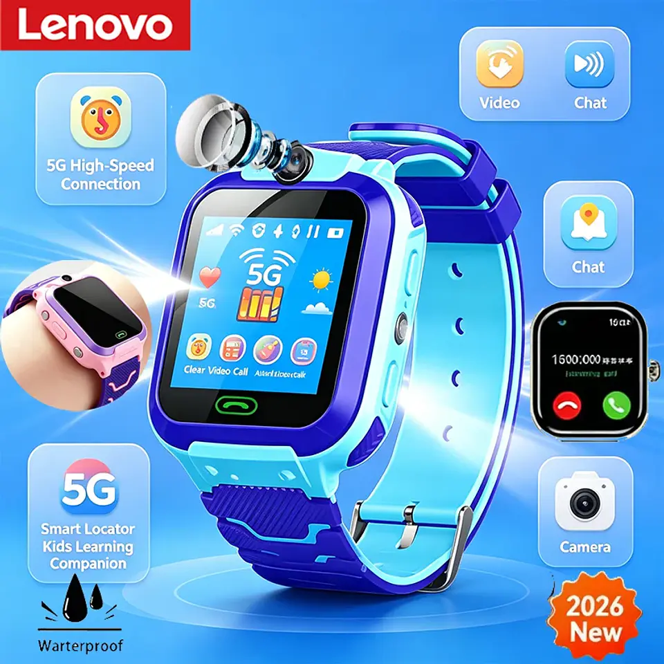 Lenovo 5G IP67 Kids Smart Watch – GPS & SOS 2