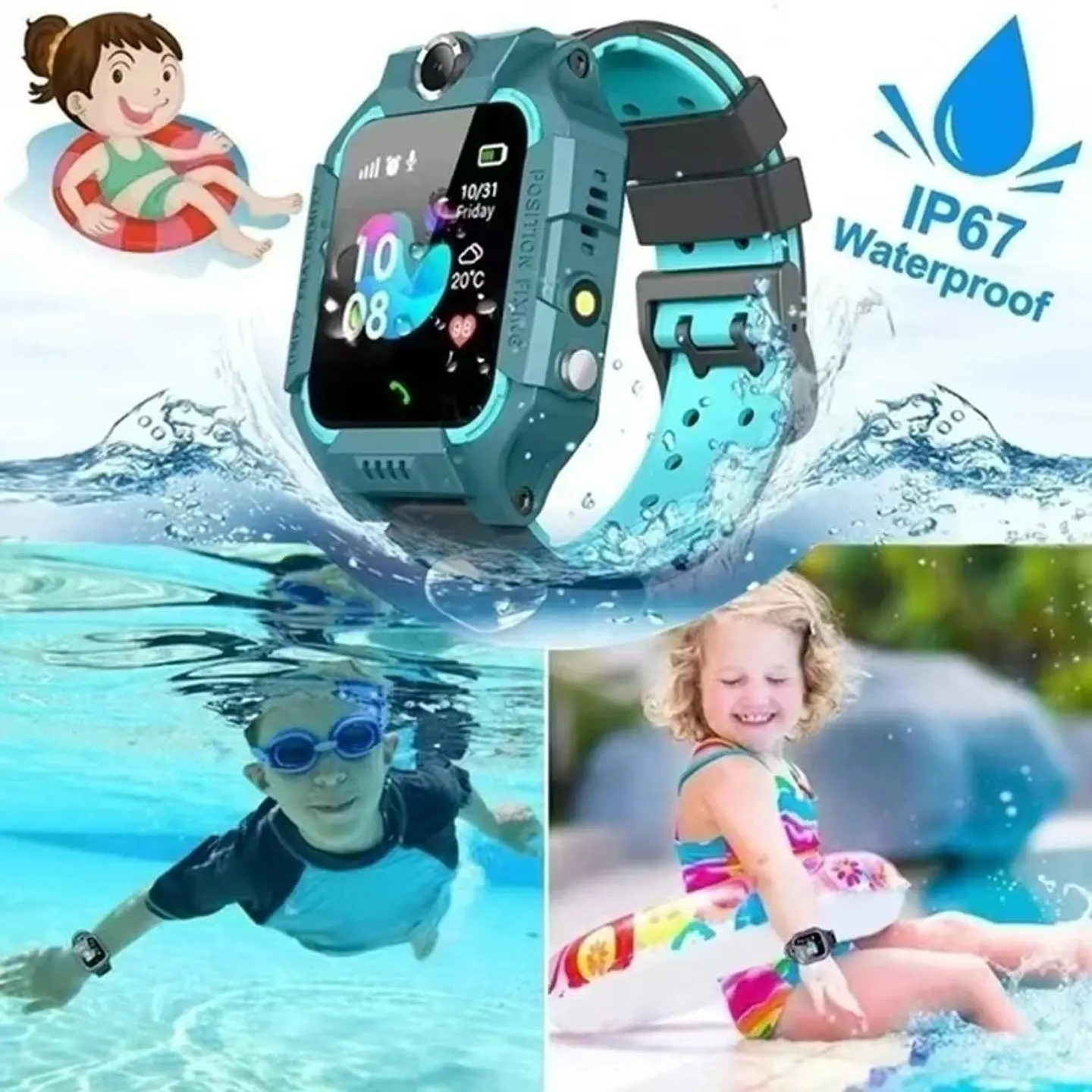 Lenovo 4G Kids Smart Watch – GPS & Health Monitor 10