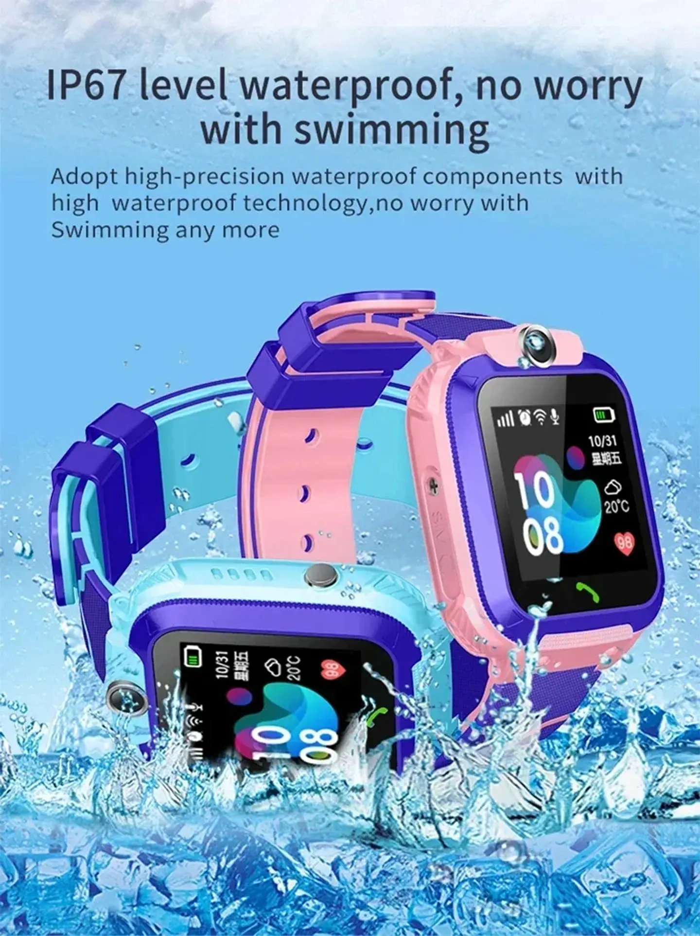 Lenovo 5G IP67 Kids Smart Watch – GPS & SOS 19