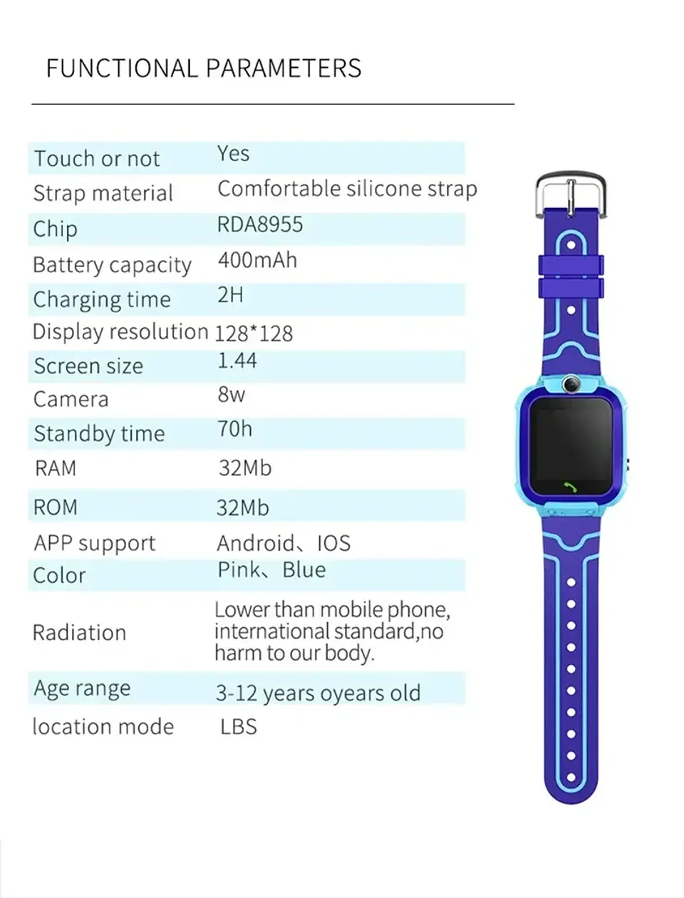 Lenovo 8K 5G Kids Smart Watch – GPS & SOS Calling 22