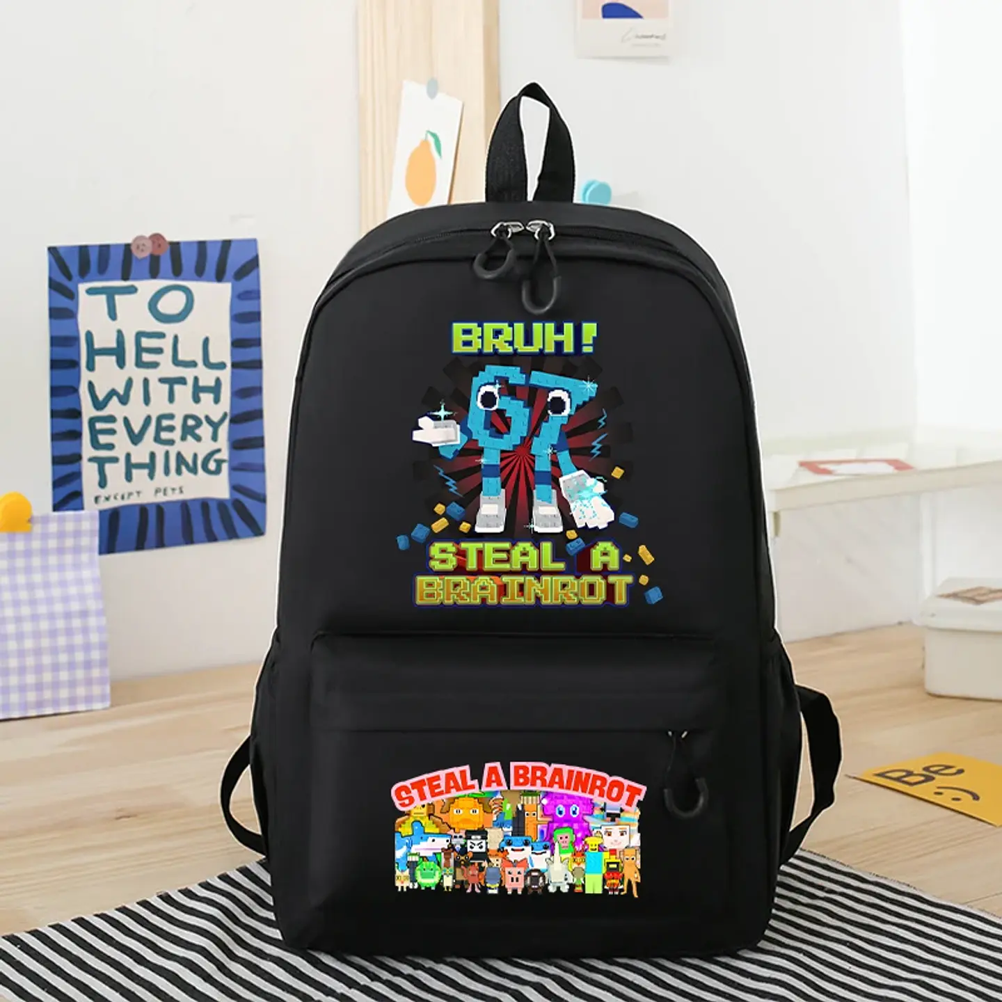 Anime Print Backpack – Rabbit Ear Design 4
