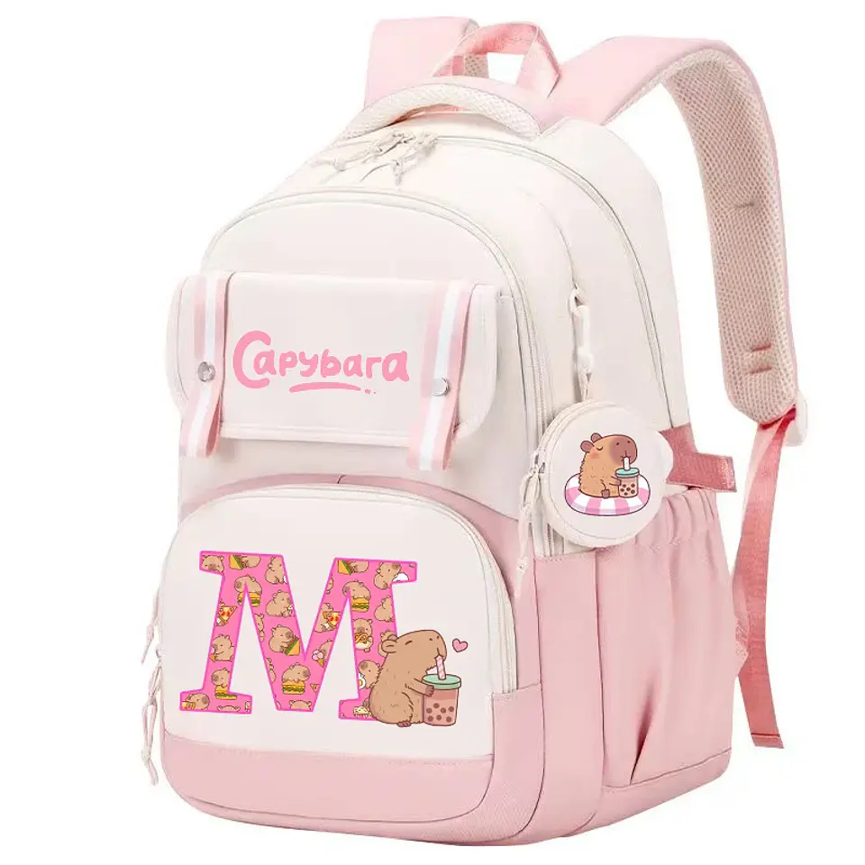 Capybara Print Backpack – Trendy Kids Design 4