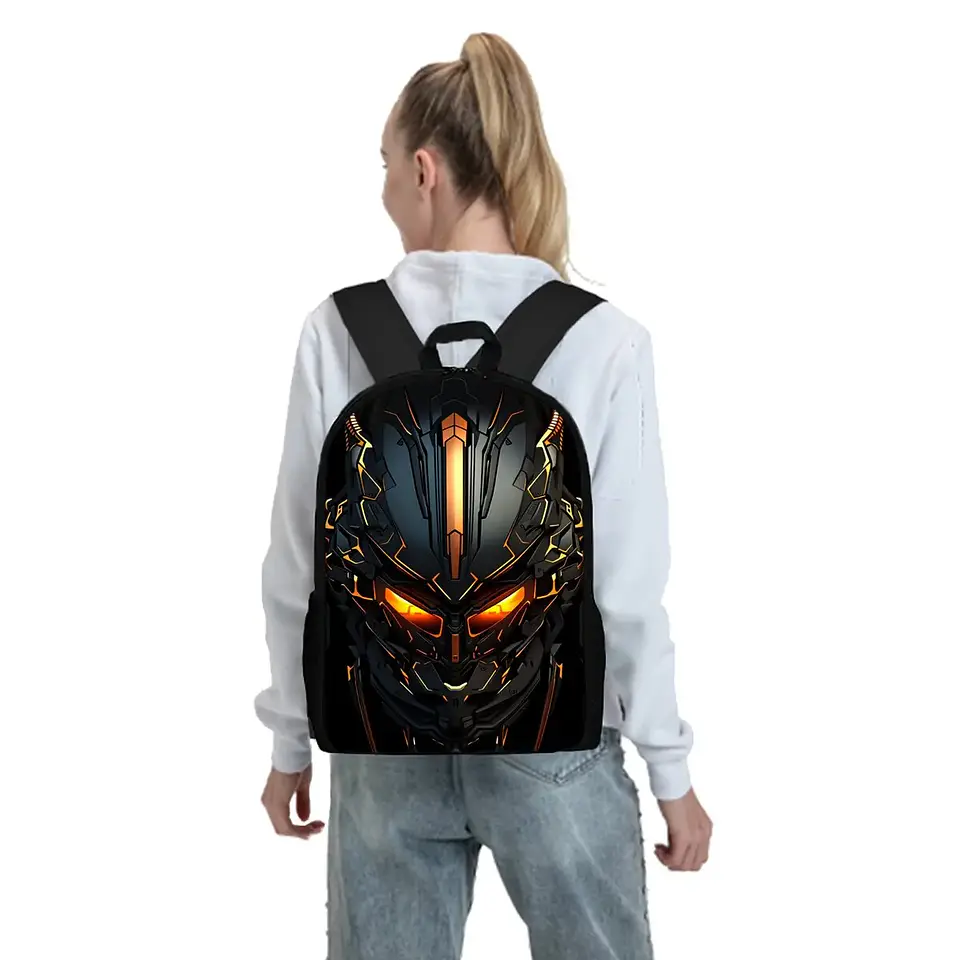 Robot Print Backpack Set – Waterproof 3pcs 6
