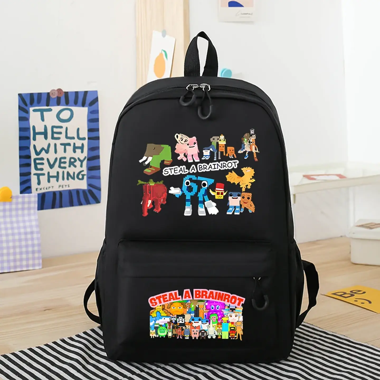 Anime Print Backpack – Rabbit Ear Design 6