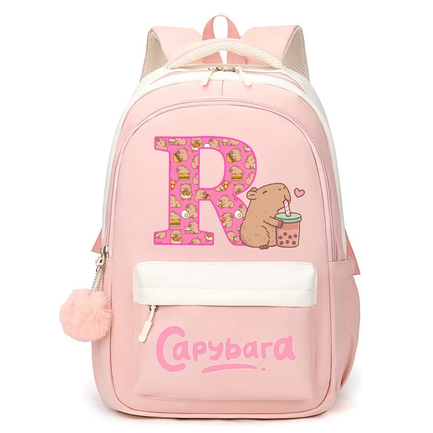 Capybara Letter Backpack – Cute Girls Design 4