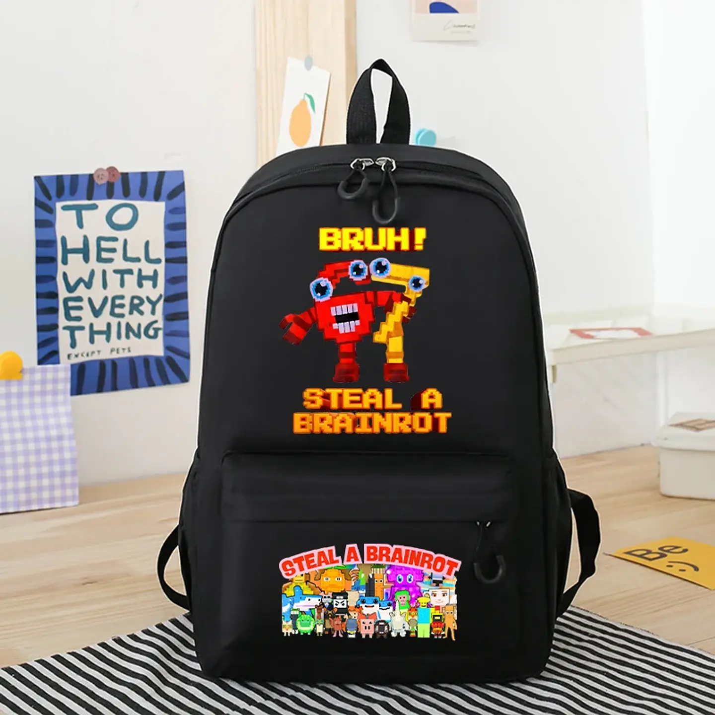 Anime Print Backpack – Rabbit Ear Design 8