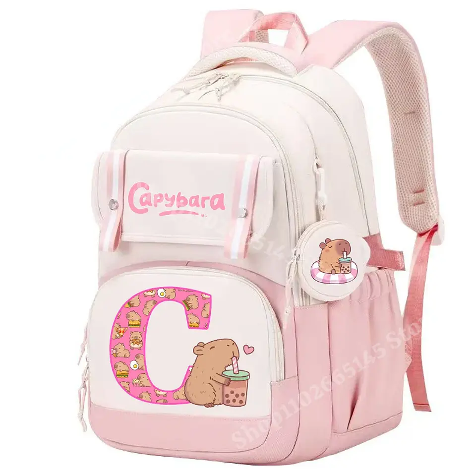 Capybara Print Backpack – Trendy Kids Design 7