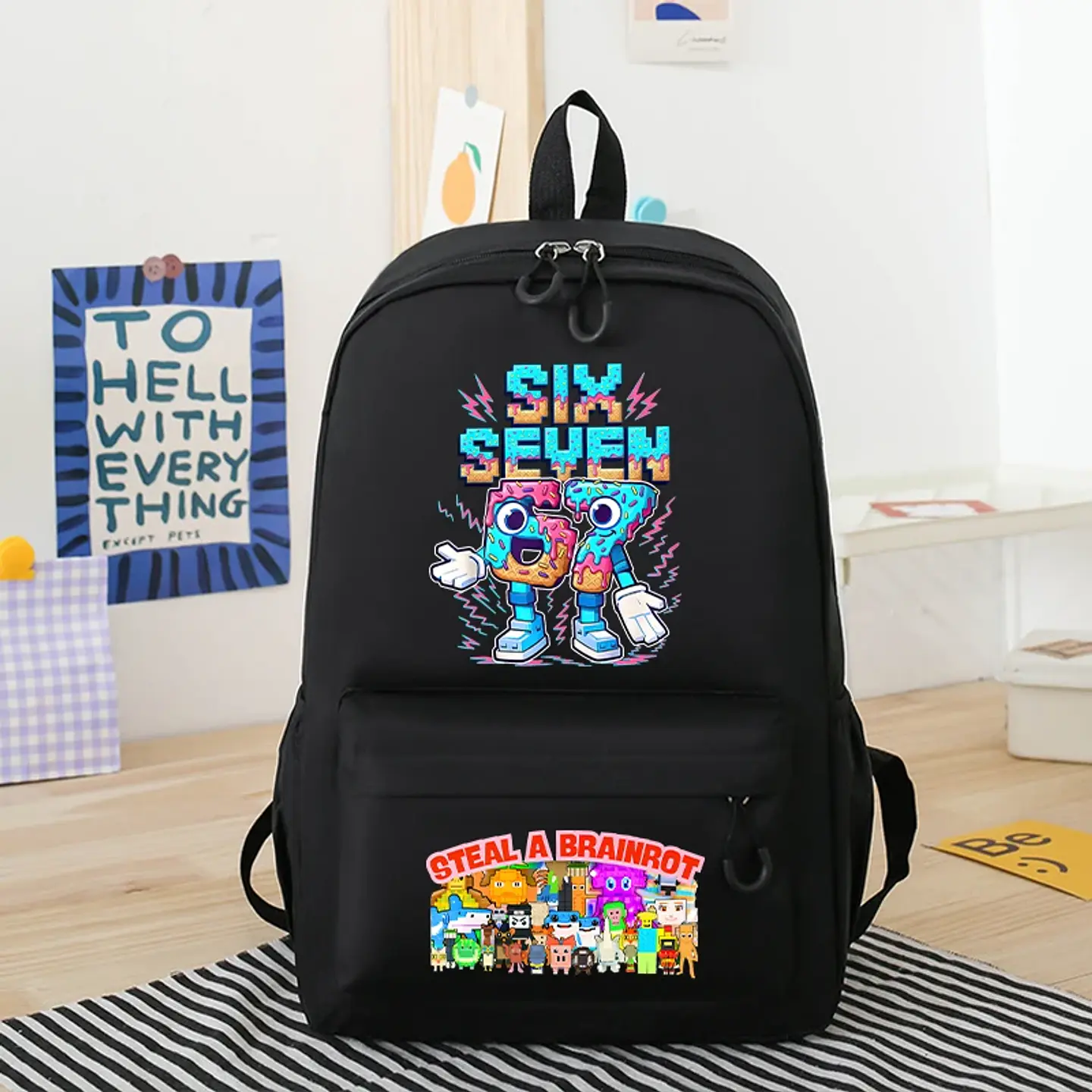 Anime Print Backpack – Rabbit Ear Design 13